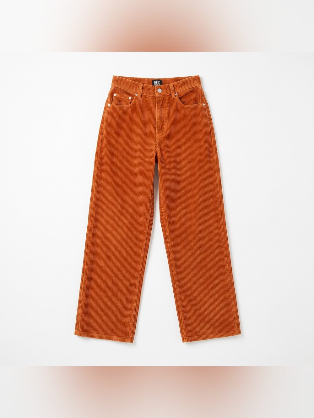 BDG Wide Leg Corduroy Pants in Rust